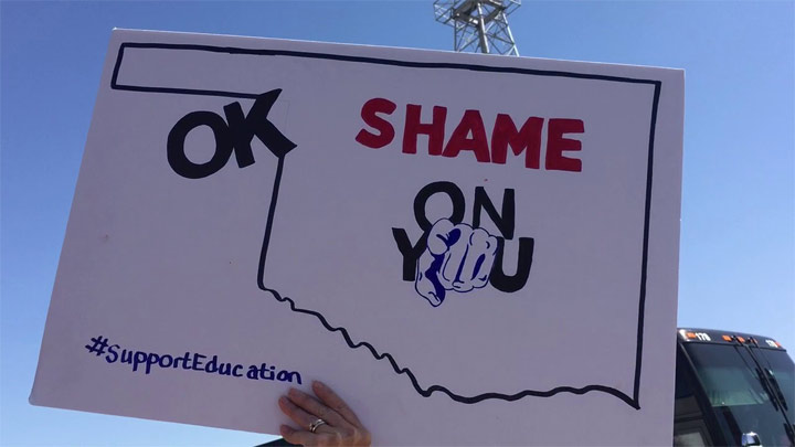 Massive Oklahoma Teachers Strike at State Capitol